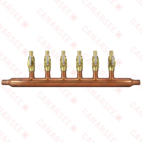 Sioux Chief 672XV0699 6-Branch Manifold, 3/4" PEX x 1/2" PEX Valves x Open