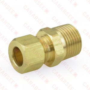 3/8" OD x 3/8" MIP Threaded Compression Adapter, Lead-Free