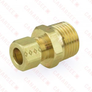 3/8" OD x 1/2" MIP Threaded Compression Adapter, Lead-Free