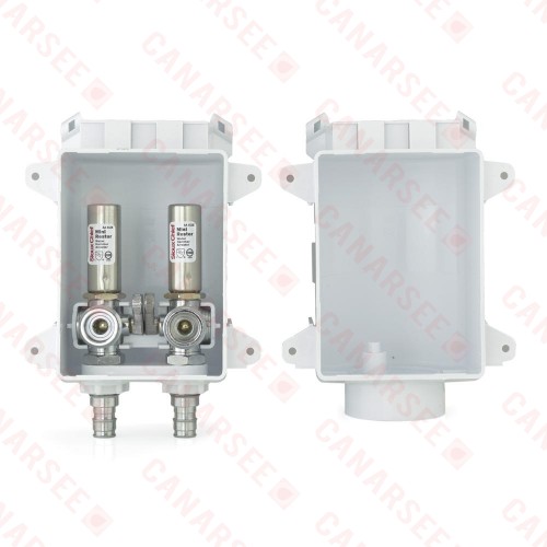 Ox Box Washing Machine Outlet Box w/ Water Hammer Arrestors, 1/2” PEX-A, LF
