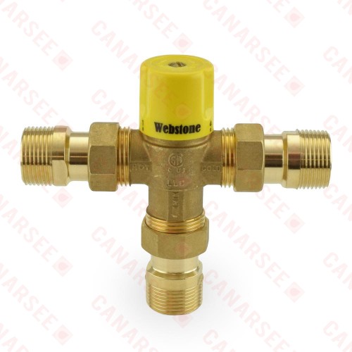 1” Union Male Threaded Mixing Valve, Lead-Free (95F – 131F)