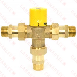 3/4" Union Male Threaded Mixing Valve (Lead-Free), 95-131F
