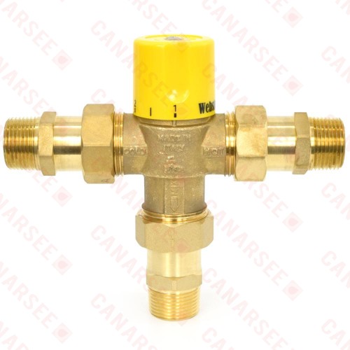 3/4" Union Male Threaded Mixing Valve (Lead-Free), 95-131F