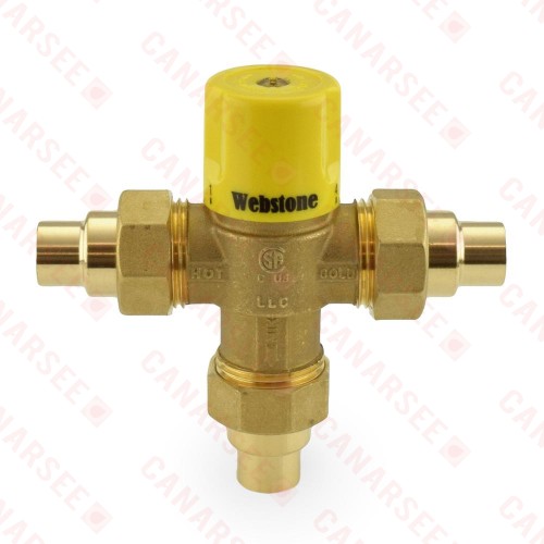 1/2” Union Sweat Mixing Valve, Lead-Free (95F – 131F)