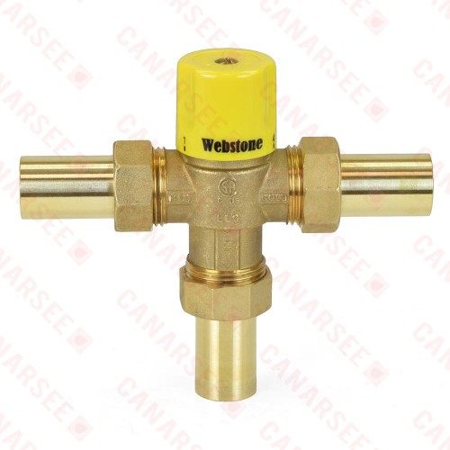 3/4” Union Sweat Mixing Valve, Lead-Free (95F – 131F)
