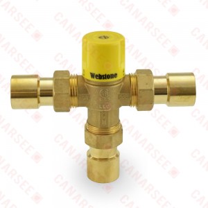 1" Union Sweat Mixing Valve (Lead-Free), 95-131F