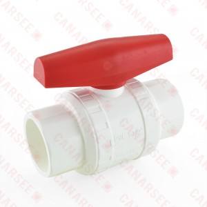 1-1/2" PVC Ball Valve, Solvent Weld, Sch. 40/80