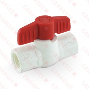 1/2” PVC Ball Valve, FPT Threaded, Sch. 40/80