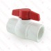 1-1/2” PVC Ball Valve, FPT Threaded, Sch. 40/80