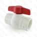 2” PVC Ball Valve, FPT Threaded, Sch. 40/80