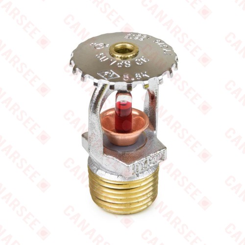TY-B Upright Fire Sprinkler Head, Standard Response, K=5.6, Chrome Plated Brass, 155°F, 1/2" NPT