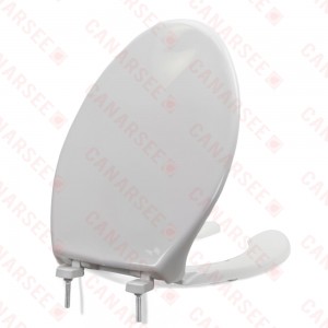 Bemis 7850TDG (White) Hospitality Plastic Elongated Toilet Seat w/ DuraGuard, Heavy-Duty