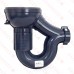 WeldOne 2" PVC Integral Trap Floor Drain w/ Round Ductile Iron Strainer & Ring