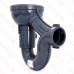 WeldOne 2" PVC Integral Trap Floor Drain w/ Round Ductile Iron Strainer & Ring