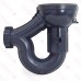 WeldOne 2" PVC Integral Trap Floor Drain w/ Round Ductile Iron Strainer & Ring