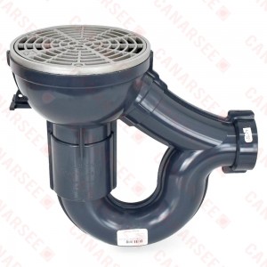 WeldOne 2" PVC Integral Trap Floor Drain w/ Round Stainless Steel Strainer & Ring
