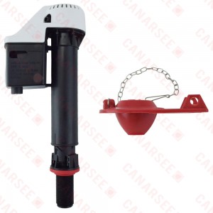 Korky QuietFill Universal Toilet Fill Valve & 2" Flapper Set