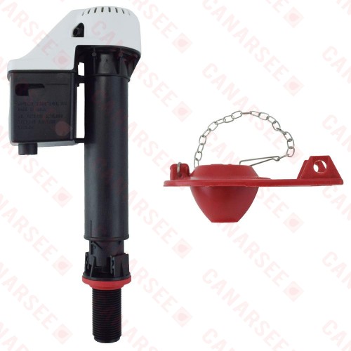 Korky QuietFill Universal Toilet Fill Valve & 2" Flapper Set
