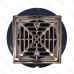 Square PVC Shower Tile/Pan Drain w/ Polished St. Steel Strainer, 2" Hub x 3" Inside Fit (less test plug)