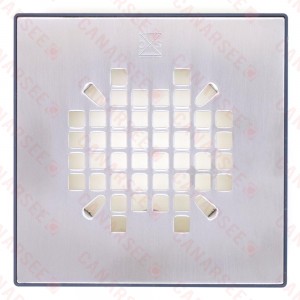 Round-To-Square Adapter for 821-T200(P) Drain w/ Snap-in SATIN St. Steel Strainer