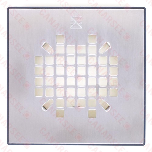 Round-To-Square Adapter for 821-T200(P) Drain w/ Snap-in SATIN St. Steel Strainer