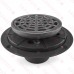 Round Tile-in PVC Shower Pan Drain w/ Screw-on Polished Steel Strainer & Ring, 2" Hub x 3" Inside Fit