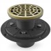 Round Tile-in PVC Shower Pan Drain w/ Screw-on Nickel Bronze Strainer & Ring, 2" Hub x 3" Inside Fit