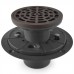 Round Tile-in PVC Shower Pan Drain w/ Screw-on Oil Rubbed Bronze Strainer & Ring, 2" Hub x 3" Inside Fit