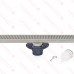 60" long, StreamLine Stainless Steel Linear Shower Pan Drain w/ Square Holes Strainer, 2" PVC Hub