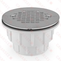 2" Hub PVC, Shower Module Drain (Solvent Weld) w/ Screw-on Strainer