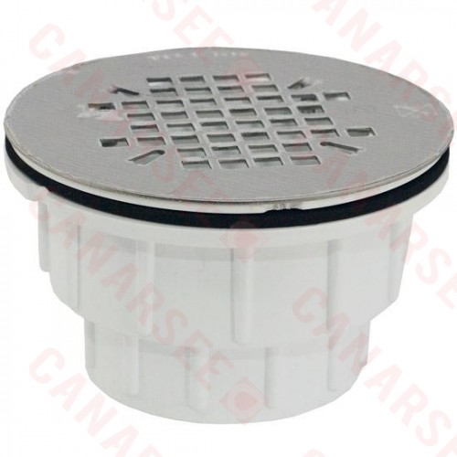 2” Hub PVC, Shower Module Drain w/ Snap-in Strainer