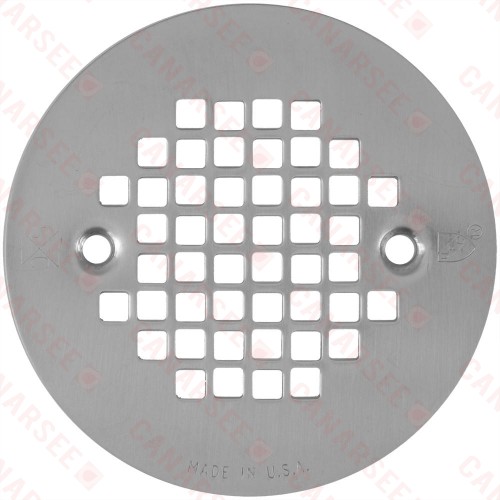 4-1/4" Satin Nickel Screw-on Shower Drain Strainer w/ Screws