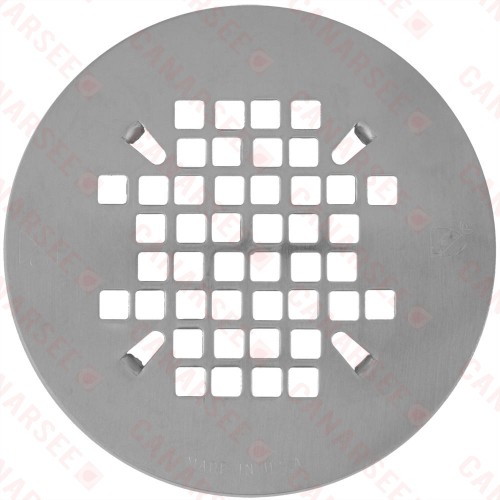 4-1/4" Satin Nickel Snap-in Shower Drain Strainer