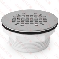Sioux Chief 828-2 2" PVC Shower Drain (Slip-Fit) w/ Snap" 18 Gauge Strainer