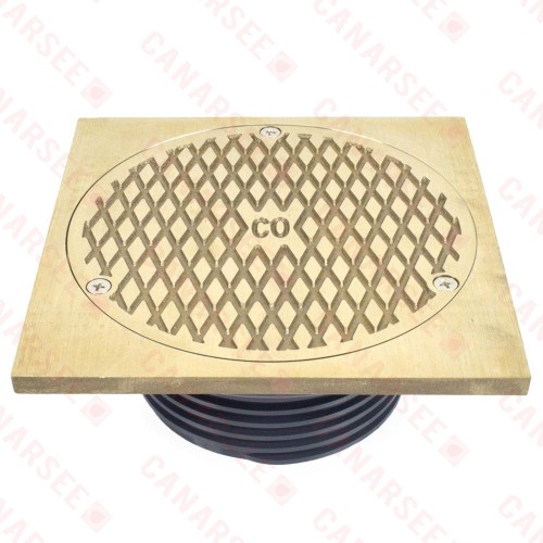 FinishLine Adjustable Cleanout Complete Assembly, Square, Nickel-Bronze, PVC 3" Hub x 4" Inside Fit FinishLine Adjustable Cleanout Complete Assembly, Square, Nickel-Bronze, PVC 3" Hub x 4" Inside Fit