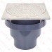 FinishLine Adjustable Cleanout Complete Assembly, Square, Stainless Steel, PVC 3" Hub x 4" Inside Fit