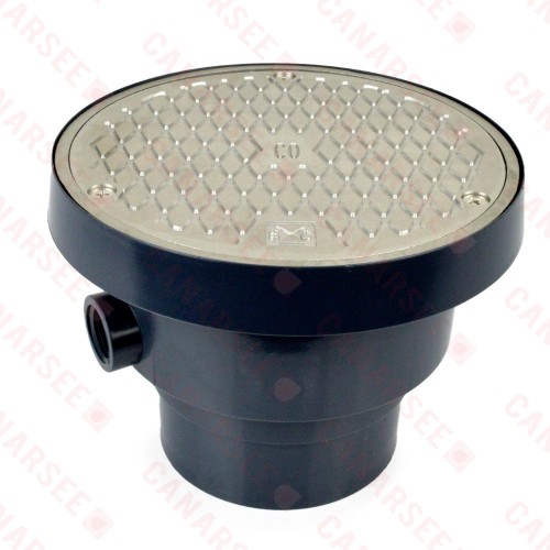 FinishLine Adjustable Cleanout Complete Assembly, Round, Stainless Steel, PVC 3" Hub x 4" Inside Fit FinishLine Adjustable Cleanout Complete Assembly, Round, Stainless Steel, PVC 3" Hub x 4" Inside Fit