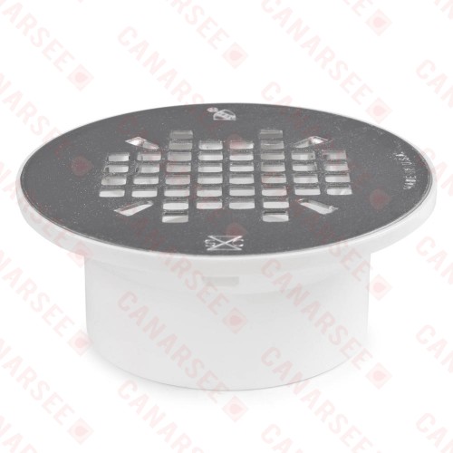 2" Hub x 3" Inside PVC Floor Drain w/ St. Steel Strainer