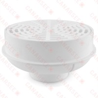 2" Hub x 3" Inside QuadDrain Round PVC Floor Drain w/ PolyPro Strainer, Sch. 40