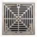 QuadDrain Square Floor Drain w/ Nickel Bronze Strainer & Ring, PVC 2" Hub x 3" Inside Fit