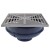 QuadDrain Square Floor Drain w/ Stainless Steel Strainer & Ring, PVC 2" Hub x 3" Inside Fit QuadDrain Square Floor Drain w/ Stainless Steel Strainer & Ring, PVC 2" Hub x 3" Inside Fit