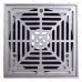 QuadDrain Square Floor Drain w/ Stainless Steel Strainer & Ring, PVC 2" Hub x 3" Inside Fit