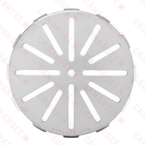 Replace-It 7" Adjustable Floor Drain Strainer for 3-1/4" - 6-3/4" Openings, St. Steel