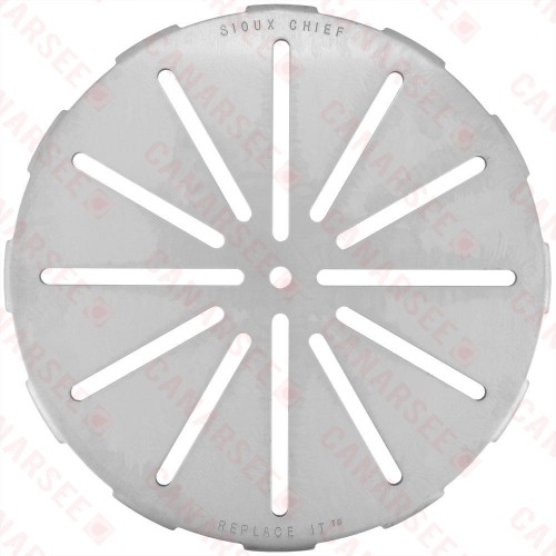Replace-It 9" Adjustable Floor Drain Strainer for 5-1/4" - 8-3/4" Openings, St. Steel