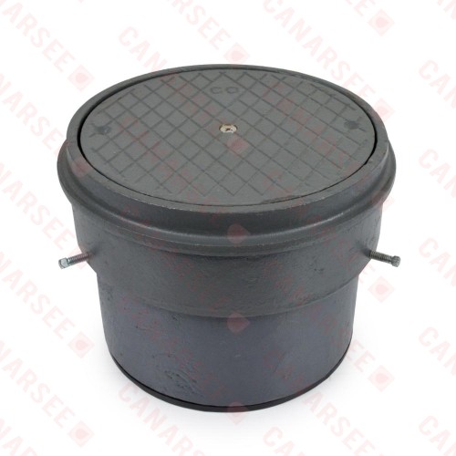 Basic Adjustable Cleanout Assembly, Round, Cast Iron, 6" Push-Fit Connection