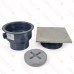 Standard Adjustable Cleanout Complete Assembly, Square, Stainless Steel, PVC 3" Hub Standard Adjustable Cleanout Complete Assembly, Square, Stainless Steel, PVC 3" Hub