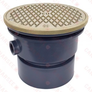 Standard Adjustable Cleanout Complete Assembly, Round, Nickel-Bronze, PVC 4" Hub