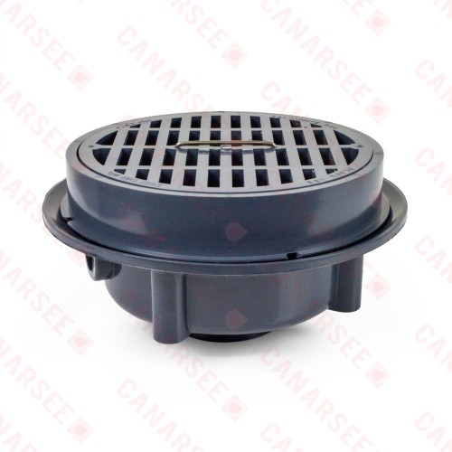 LittleMax Round PVC Floor Drain, 2" PVC Hub