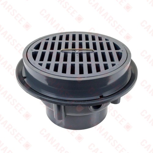 LittleMax Round PVC Floor Drain, 4" PVC Hub LittleMax Round PVC Floor Drain, 4" PVC Hub