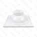 PVC 6" x 6" Bell Trap Square Floor Drain, 2" Hub